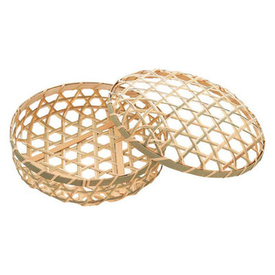 アサヒグリーン 竹かご 2色丸篭被せフタ付G 3642 1ケース(100個(1個×100))（直送品）