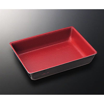 中央化学 寿司容器 角折 1合 赤-ねごろ 身 00709067 1袋(25個)（直送品）