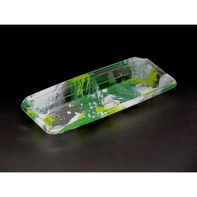 リスパック 刺身容器 バイオPET 流し盛 25-11B 海洋緑 FAPU411 1袋(50個)（直送品）