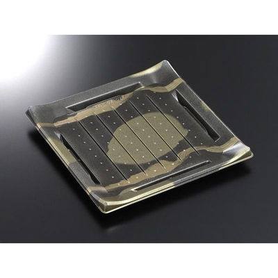 中央化学 刺身容器 CT 波ね皿 24-24 壮月BK-BK 身 00656169 1袋(50個)（直送品）