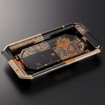 中央化学 寿司容器 HS澄板18-11 箔絵BK-BK 身 00114095 1袋(50個)（直送品）