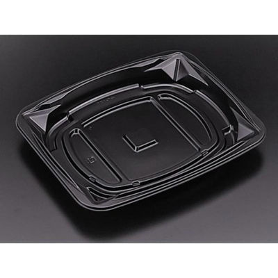 リスパック 弁当容器 バイオ 饗ロマン 80B 黒 RHHR211 1ケース(600個(50個×12))（直送品）