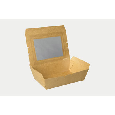 パックスタイル 弁当容器 クラフトパック窓付 172-120W 00788799 1ケース(500個(50個×10))（直送品）