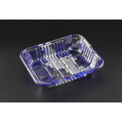 リスパック 透明トレー バイオPET AC-15-12F みぞれ青 FSFV850 1袋(100個)（直送品）