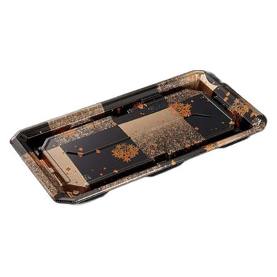 中央化学 寿司容器 HS澄板28-14 箔絵BK-BK 身 00629538 1袋(50個)（直送品）