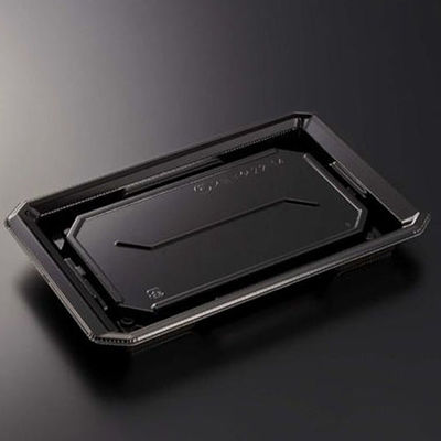 中央化学 寿司容器 HS澄板22-14 BK 身 00114585 1袋(50個)（直送品）
