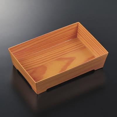 中央化学 寿司容器 SKS 17-12(43) 木目 身 00778739 1ケース(400個(25個×16))（直送品）