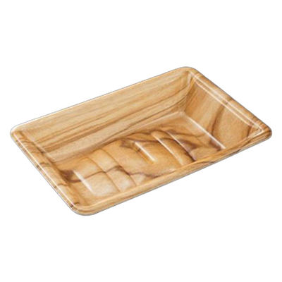 中央化学 発泡トレー 美栄え桶 20-13 木理BR 00770243 1ケース(1500個(50個×30))（直送品）