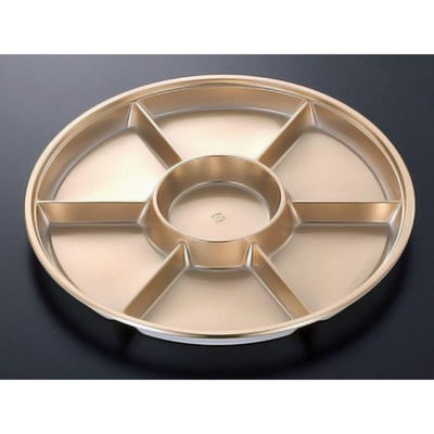 中央化学 オードブル容器 DX PD 丸44-7 G-BK 00778504 1ケース(80個(10個×8))（直送品）