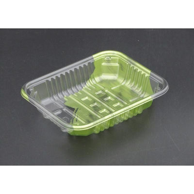 リスパック 透明トレー バイオPET AC-15-12F はやて緑 FSFV840 1ケース(1800個(100個×18))（直送品）