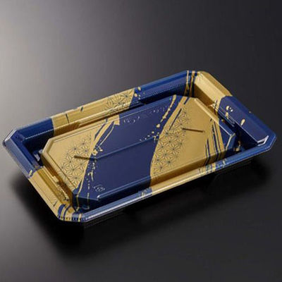 中央化学 寿司容器 HS澄板22-14 麻筆DB-BK 身 00114738 1袋(50個)（直送品）