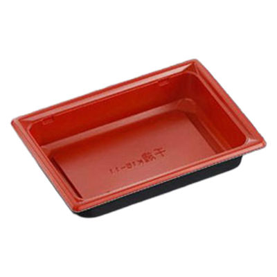 中央化学 弁当容器 CT 千歳 K15-11 赤-BK 身 00700627 1袋(50個)（直送品）