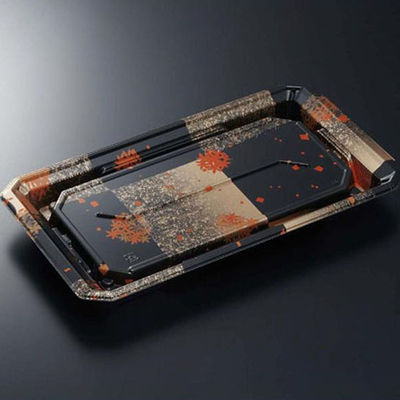 中央化学 寿司容器 HS澄板26-14 箔絵BK-BK 身 00115858 1ケース(600個(50個×12))（直送品）