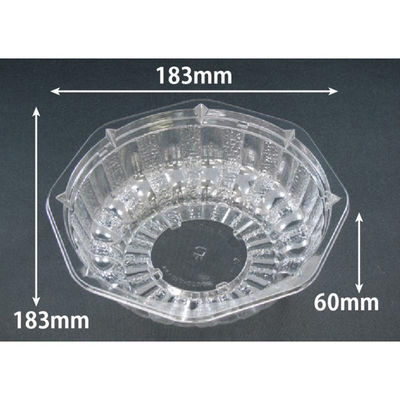 リスパック 冷麺容器 バイオ 八角 カーブ 183 本体 PABS690 1ケース(600個(50個×12))（直送品）