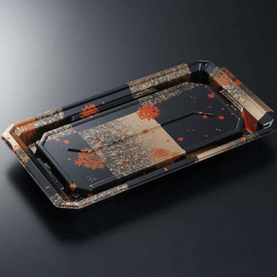 中央化学 寿司容器 HS澄板26-14 箔絵BK-BK 身 00115858 1袋(50個)（直送品）