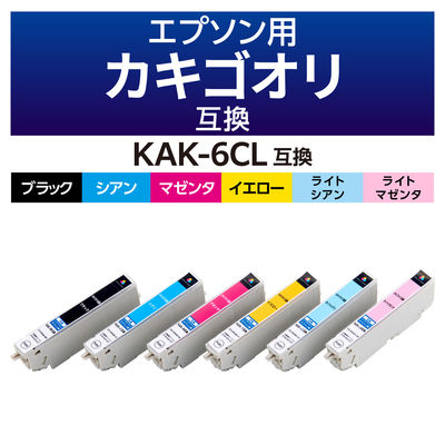 カラークリエーション エプソン（EPSON）用 互換インク CC-EKAK-6PK 6色 KAK-6CL互換 カキゴオリ 1個（直送品）