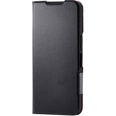 AQUOS wish5 (SH-52F) ケース レザー 手帳型 超軽量 ブラック PM-S251PLFUBK エレコム 1個（直送品）