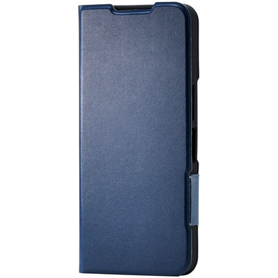 AQUOS wish5 (SH-52F) ケース レザー 手帳型 マグネット ネイビー PM-S251PLFUNV エレコム 1個（直送品）