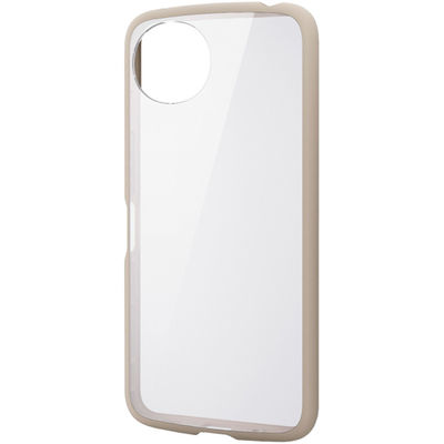AQUOS wish5 (SH-52F) ケース ハイブリッド 衝撃吸収 カフェオレ PM-S251TSLFCBE エレコム 1個（直送品）