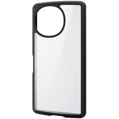 AQUOS R10 (SH-51F) ケース ハイブリッド 衝撃吸収 ブラック PM-S252TSLFCBK エレコム 1個（直送品）