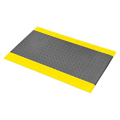 MISM 快適クッションマット 60x90cm 黒黄 1枚 1セット(1枚×4)（直送品）