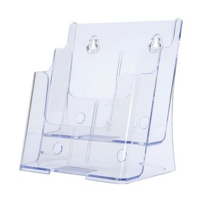 アズワン ツーウェイパンフレット立て 透明 パンフレットスタンドA5 2段 68-0986-88 1個（直送品）
