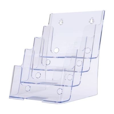 アズワン ツーウェイパンフレット立て 透明 パンフレットスタンドA5 4段 68-0986-89 1個（直送品）