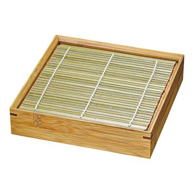 萬洋 竹製 炭化麺皿 正角 19477 1個 67-5752-73（直送品）