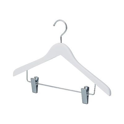 アズワン 木製コーディネートハンガー ホワイトボトム下型クリップ付 10本 67-9300-94 1セット(10本)（直送品）