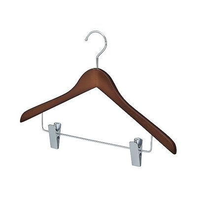 アズワン 木製コーディネートハンガー ヴィンテージブラウンボトム下型クリップ付 10本 67-9300-95 1セット(10本)（直送品）