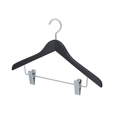 アズワン 木製コーディネートハンガー ブラックボトム下型クリップ付 10本 67-9300-96 1セット(10本)（直送品）