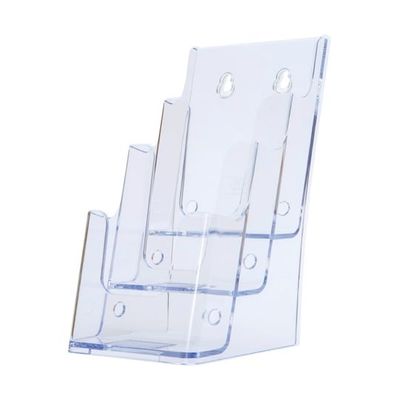 アズワン ツーウェイパンフレット立て 透明 パンフレットスタンドA4 三ツ折 3段 68-0986-85 1個（直送品）