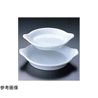 スギコ産業 ロイヤルオーブンウェアー 浅型丸耳付グラタン皿 No.605 21cm ホワイト 67-8152-16 1個（直送品）