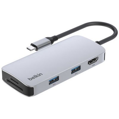 Belkin  Ｃｏｎｎｅｃｔ　ＵＳＢーＣ　５ーｉｎー１　マルチポートハブ AVC007fqSGY-V2（直送品）
