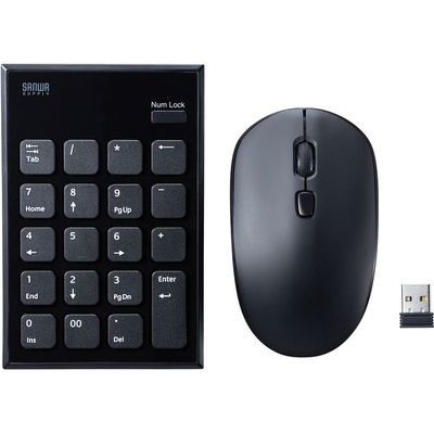 サンワサプライ 静音ワイヤレステンキーマウスセット NT-WL23SETBK 1個（直送品）