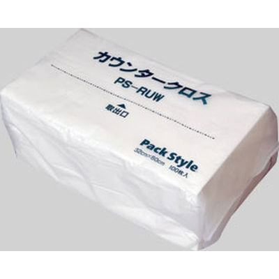 PSカウンタークロス 薄手 白 R　9 100枚 パックスタイル　00520385/（直送品）