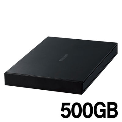 SSD 外付け ポータブル 500GB USB3.2(Gen1) 耐衝撃 ブラック ESD-EJ0500GBKR エレコム 1個（直送品）