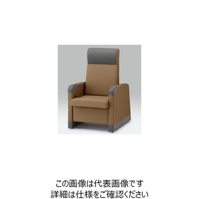 イトーキ リクライナー(1人掛け) シュガーブラウン RHC-100D-T3K3 1台(1脚) 7-8563-02（直送品）