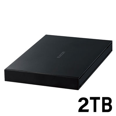 SSD 外付け ポータブル 2TB USB3.2(Gen1) 耐衝撃 ブラック ESD-EJ2000GBKR エレコム 1個（直送品）
