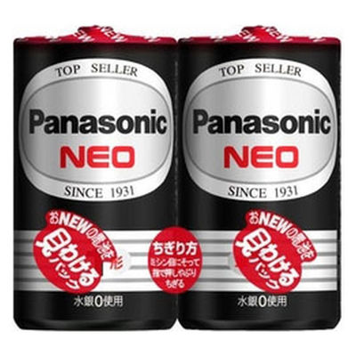 パナソニック ネオ黒マンガン乾電池 単1 4984824410862 1パック(2本入)（直送品）