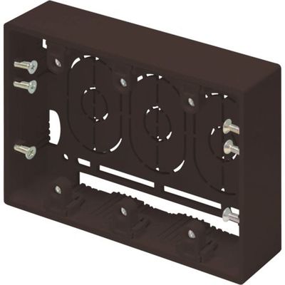 マサル工業 マサル ニュー・エフモール付属品 露出ボックス 3個用 深型 チョコ SFBF39 1個 121-7719（直送品）