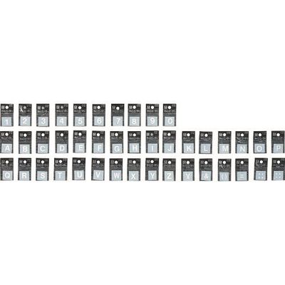 光 文字プレート キャリエーター白 C CL15W-C 1セット(5枚) 225-0701（直送品）