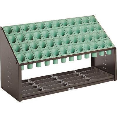 テラモト シュート式傘立て オブリークアーバン(48本収納)グリーン UB-285-148-1 1台 817-3421（直送品）