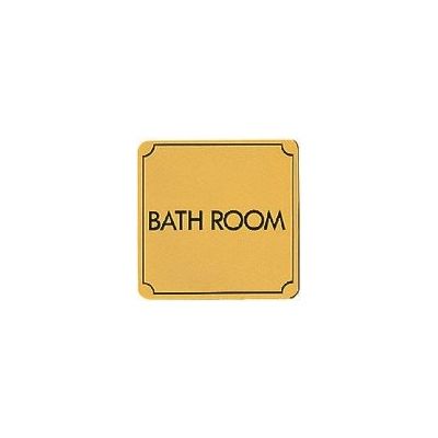 光 真鍮サインプレート BATH ROOM LG880-16 1枚 224-6089（直送品）