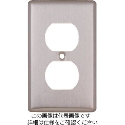 明工社 明工 連用ステンレスプレート埋込ダブルコンセント用 MF6705 1枚 146-3931（直送品）