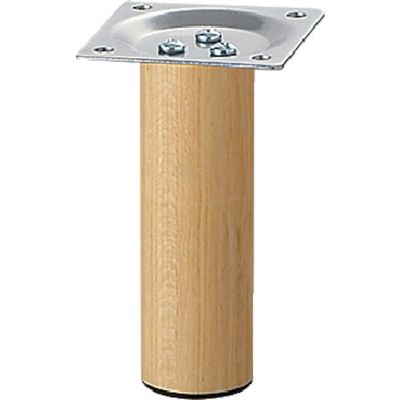 アイテック 光 スマートレグ木製丸脚32.8×100mmシルバー KSW-3310 1セット(4本) 820-1676（直送品）