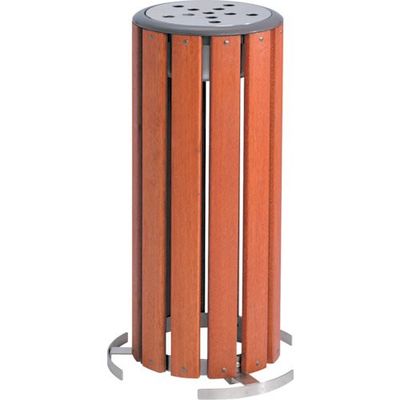 テラモト 木調灰皿 Mー126 SS-273-126-0 1台 782-7849（直送品）