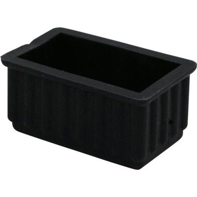 アイテック 光 イス脚キャップ黒 長角 24×45 BE-24-22 1セット(10個) 112-8075（直送品）