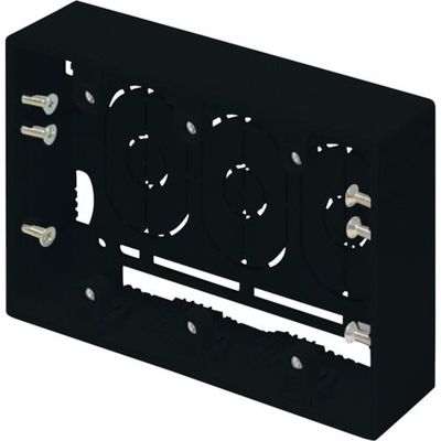 マサル工業 マサル ニュー・エフモール付属品 露出ボックス 3個用 浅型 ブラック SFBA3W 1個 121-9363（直送品）