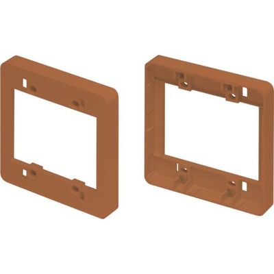マサル工業 マサル ニュー・エフモール付属品 コンセント用引出フレーム 2個用 ブラウン SFBK26 1個 121-6179（直送品）